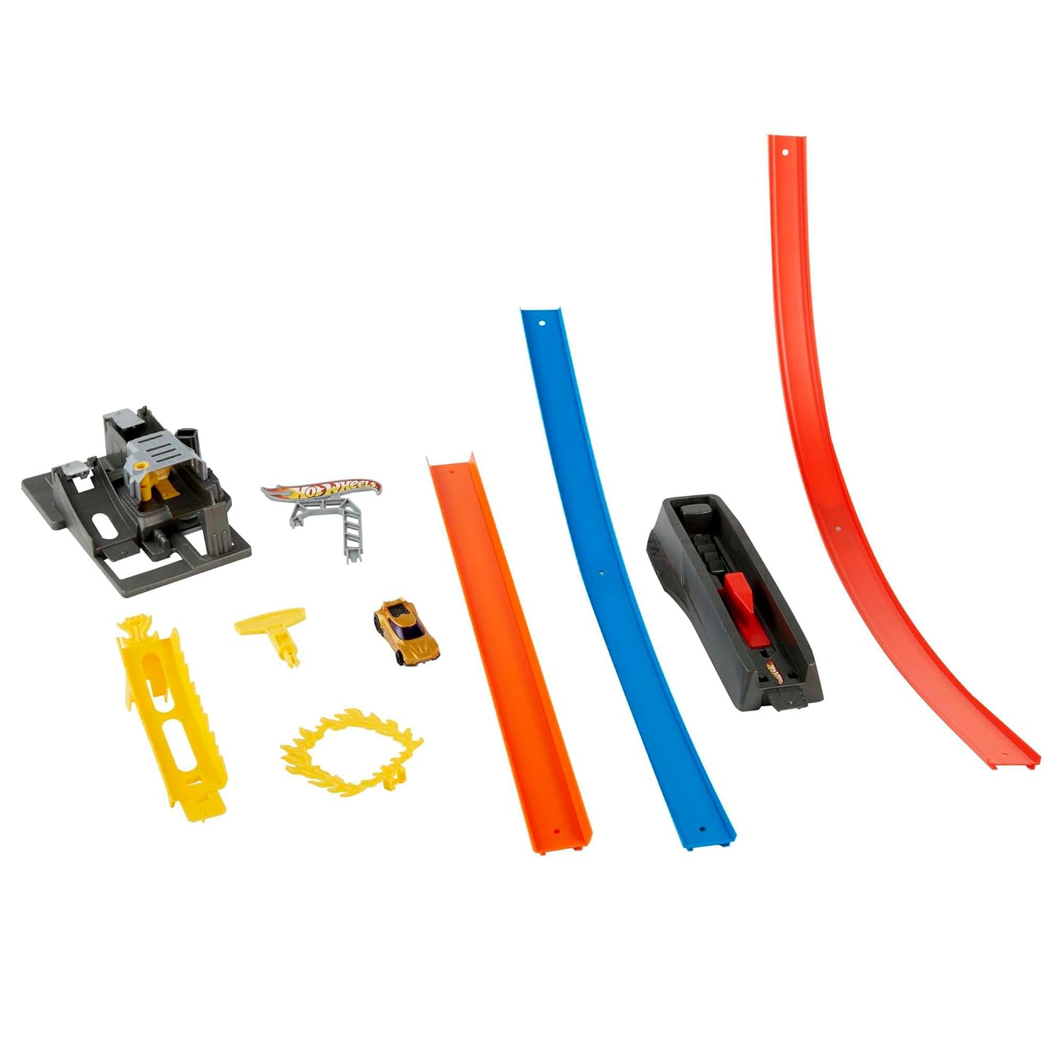 Hot Wheels Energy Track Set with Double Stunt Loop and Fire Ring