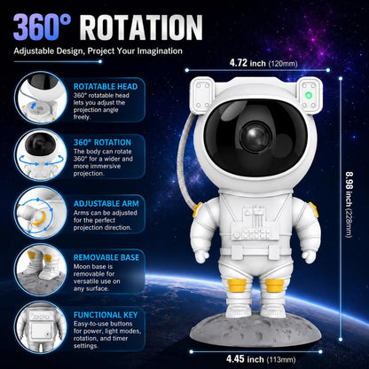 MAHEK ENTERPRISE ASTRO-LAMP-01 Astronaut Galaxy Projector Night Light Toy