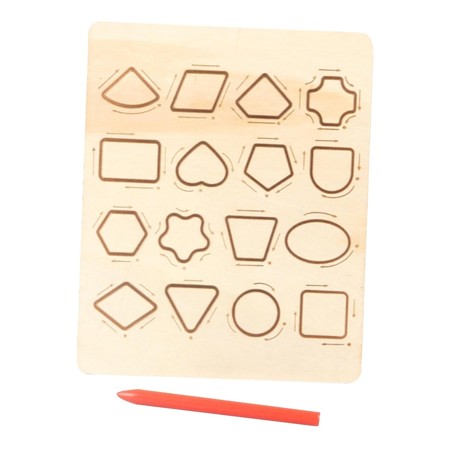 BNF® Wooden Shape Number Tracing Board: Preschool Kids Early Learning Education Tool