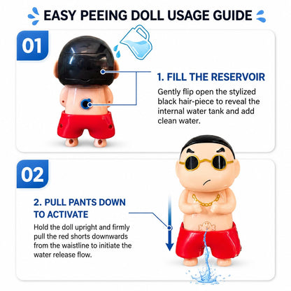 Degomart Shinchan Water Spray Squeeze Prank Toy 4.3in Red