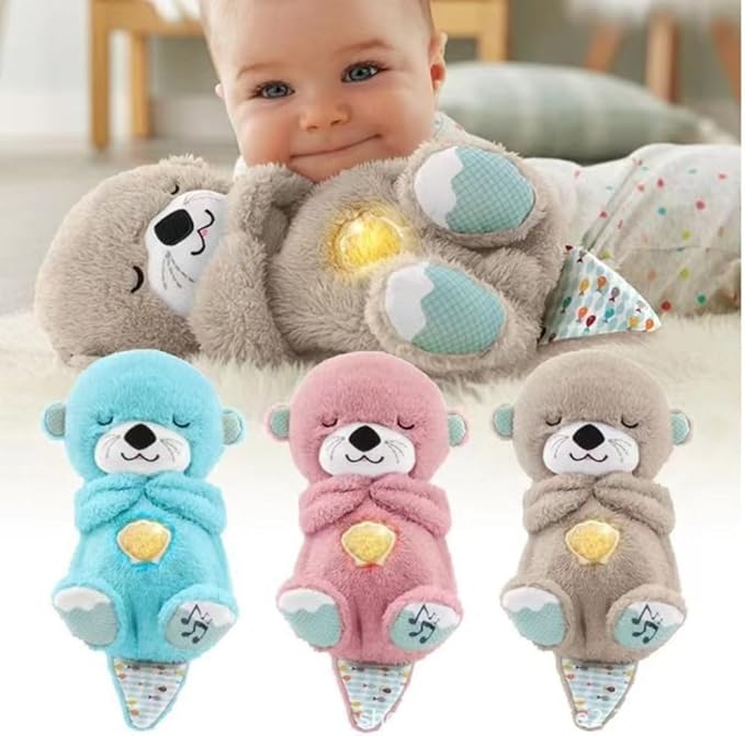 TIPTOP Breathing Teddy Soothing Plush Toy with Rhythmic Motion and Music