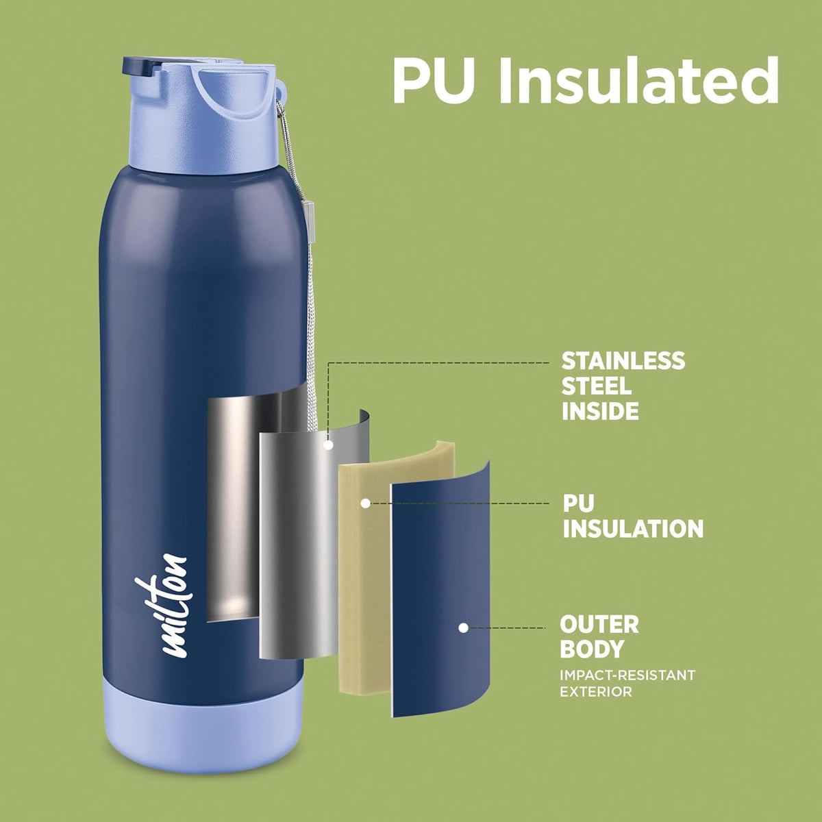 Milton Steel Swag Stainless Steel Water Bottle