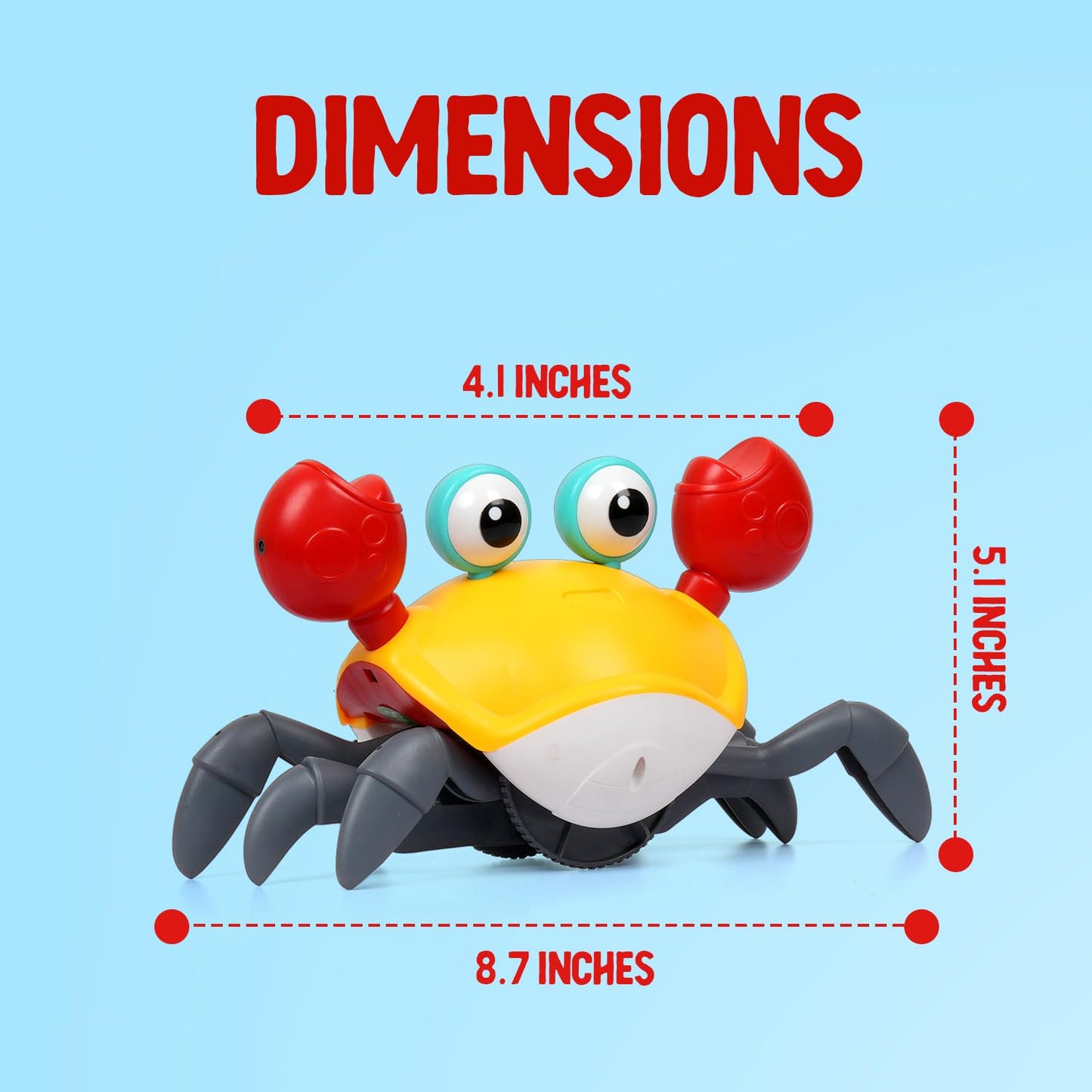 Gooyo GY-1Y Rechargeable Dancing Crawling Crab Toy for Kids with Lights & Music
