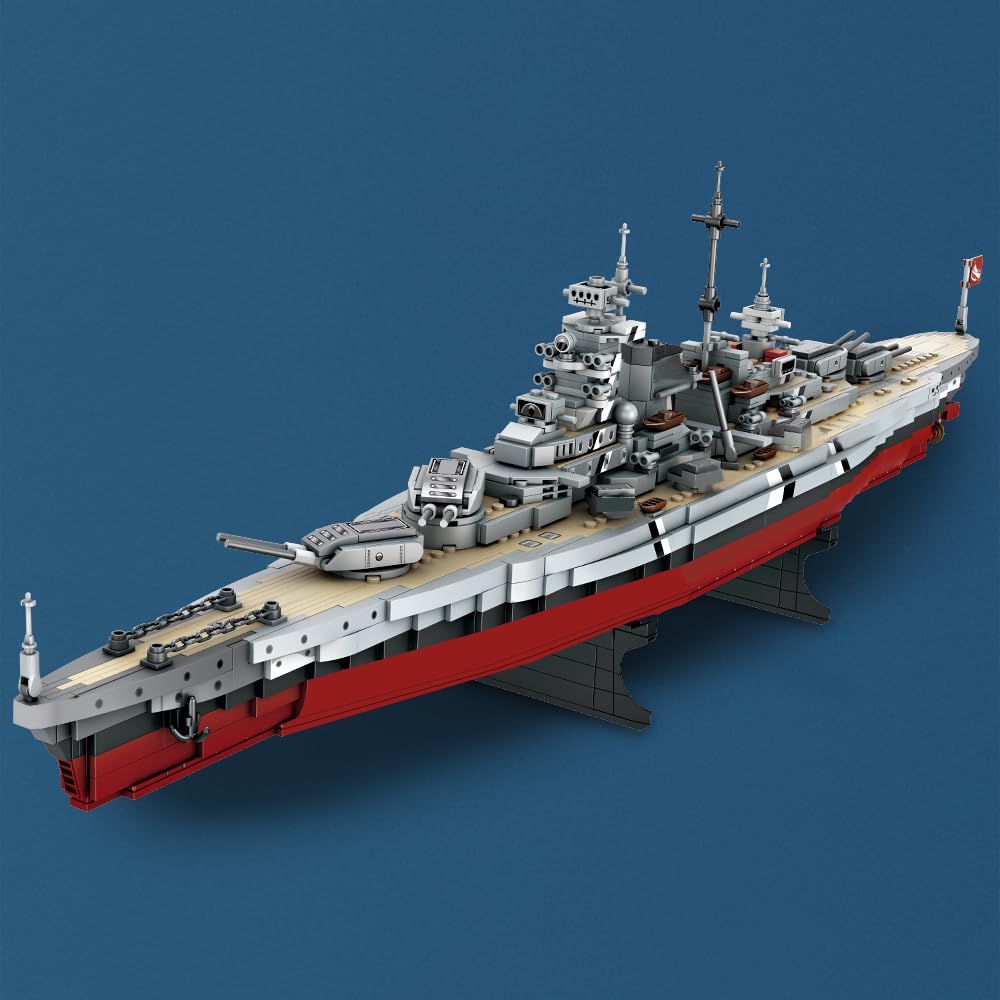 MISINI FC4201 German Battleship Bismarck Military Warship Building Toy