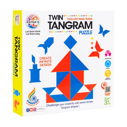 RATNA'S 1401 Twin Tangram Puzzle Game Toy