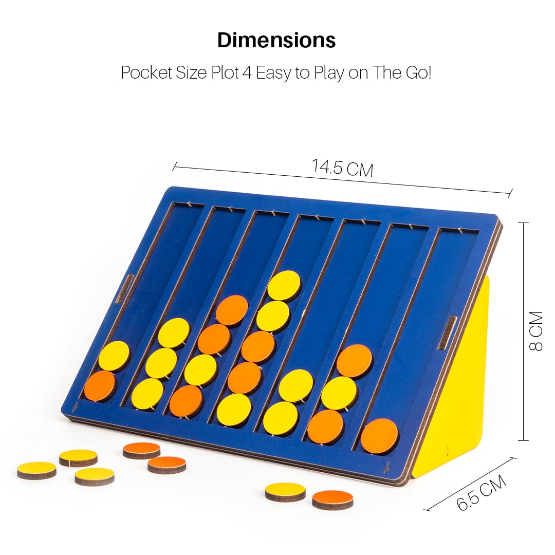 Toysbox 4115 Pocket Plot-4 Travel Board Game Toy
