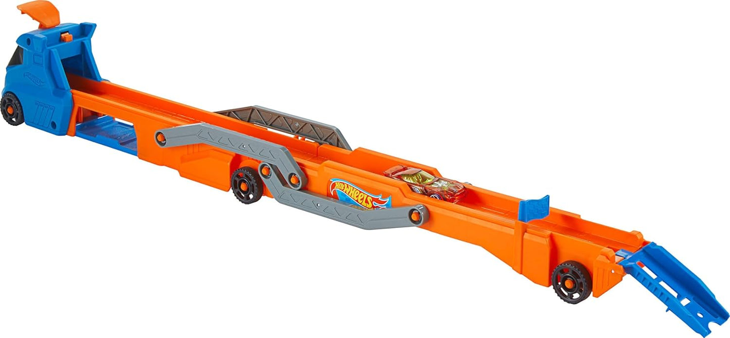 Hot Wheels City Speed Track Transporter and 1:64 Scale Car