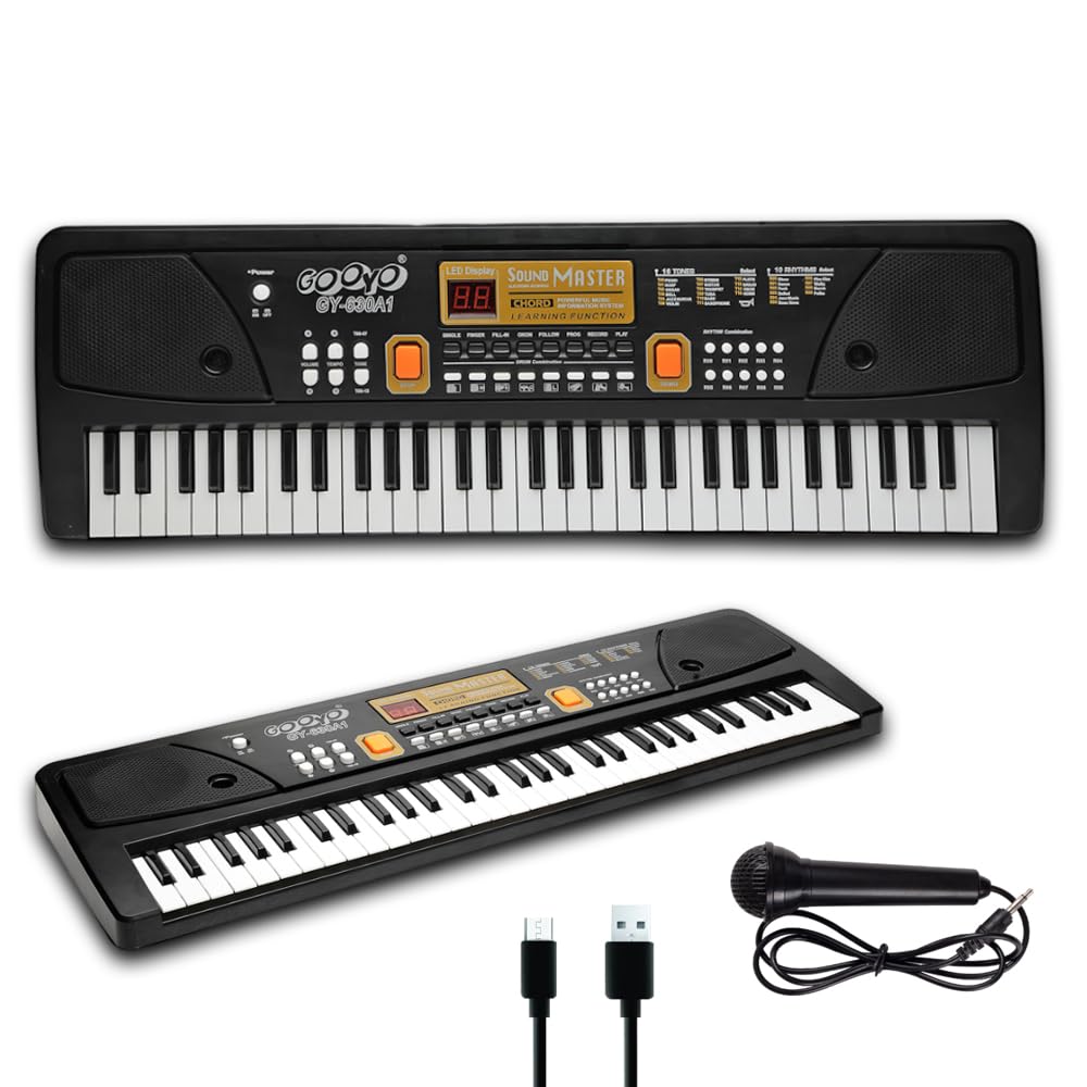 Gooyo 61-Key Musical Piano Keyboard Toy for Kids Black