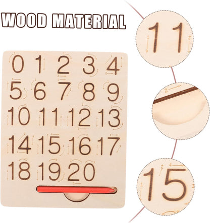 Little Mind Double-Sided Wooden Tracing Board: Numbers, Letters, Shapes for Toddlers