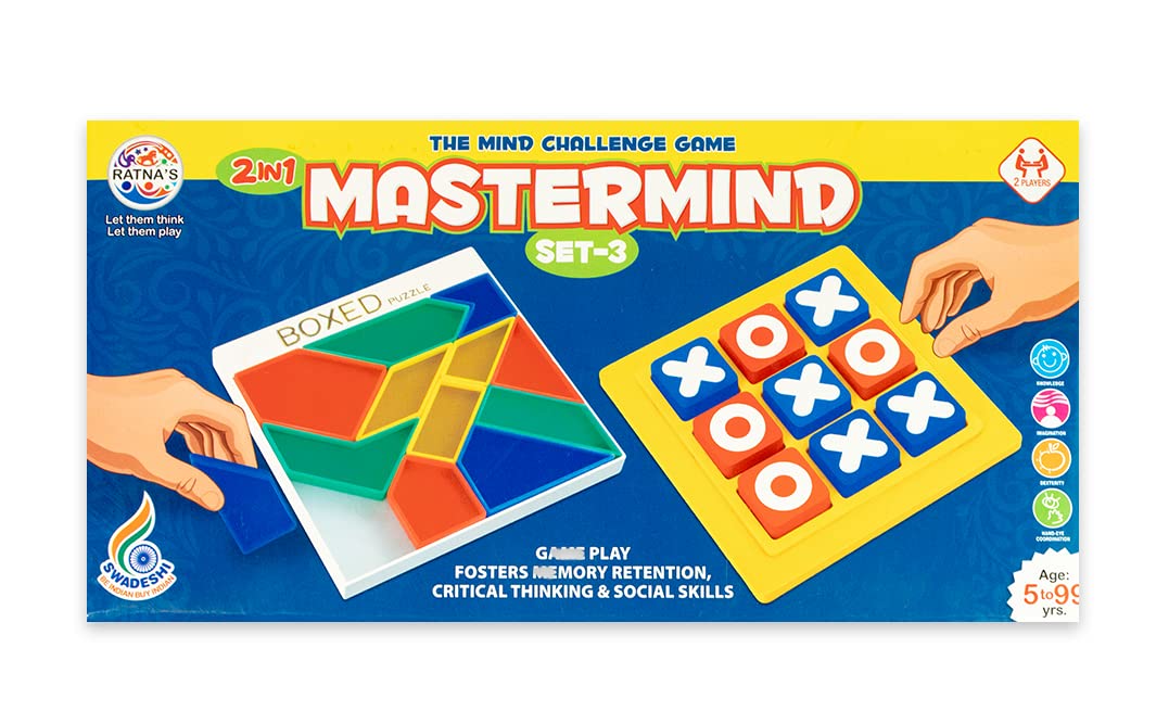 RATNA'S 1912 Mind Challenge 2-in-1 Puzzle Game Toy