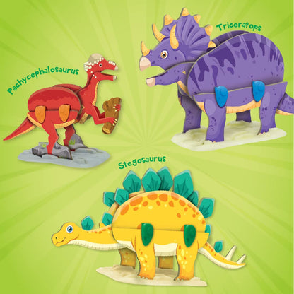 Imagimake Dino Quest 3D Puzzle: Surprise Egg Dinosaur Toy for Kids 5-8