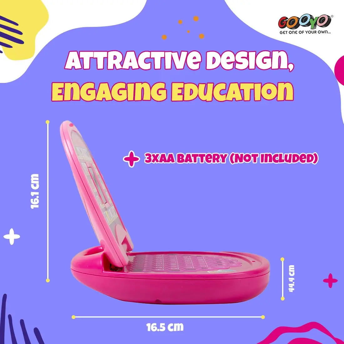 TIPTOP Educational Learning Laptop Toy with LED Display and Music Effect