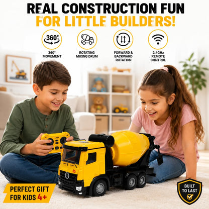 TY008 Remote Control Cement Mixer Construction Vehicle Toy