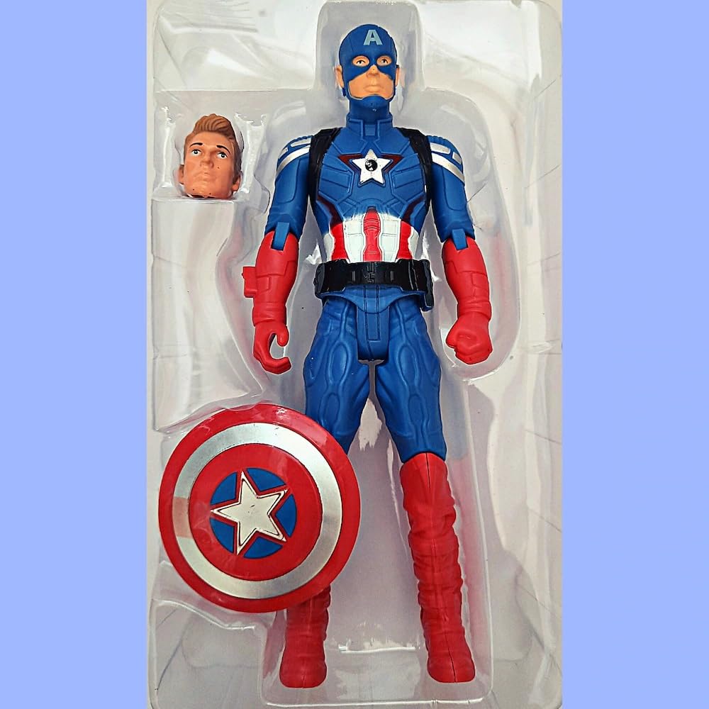 Marvel Avengers Captain America Titan Hero Blast Gear Action Figure with LED Light