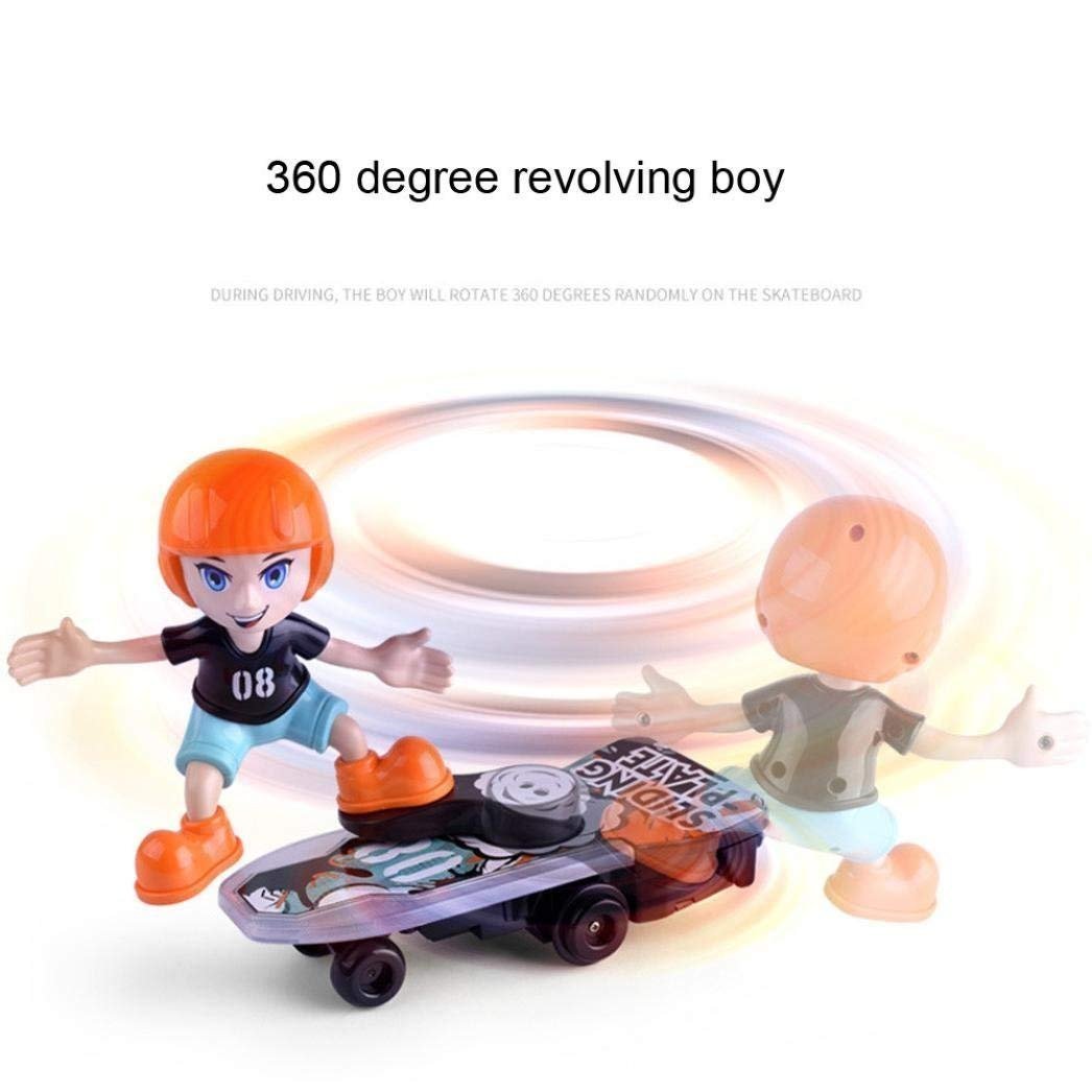 FunBlast Sliding Plate Stunt Scooter Skateboard Light Music Toy