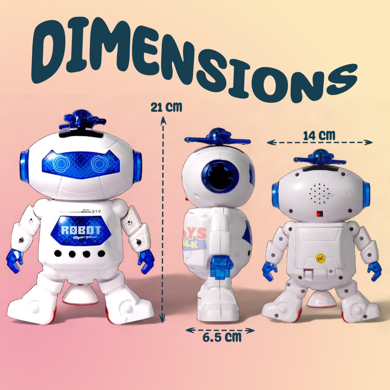 Vibrant Dancing Robot Toy for Kids: 3D Lights, Music, Spinning Fun