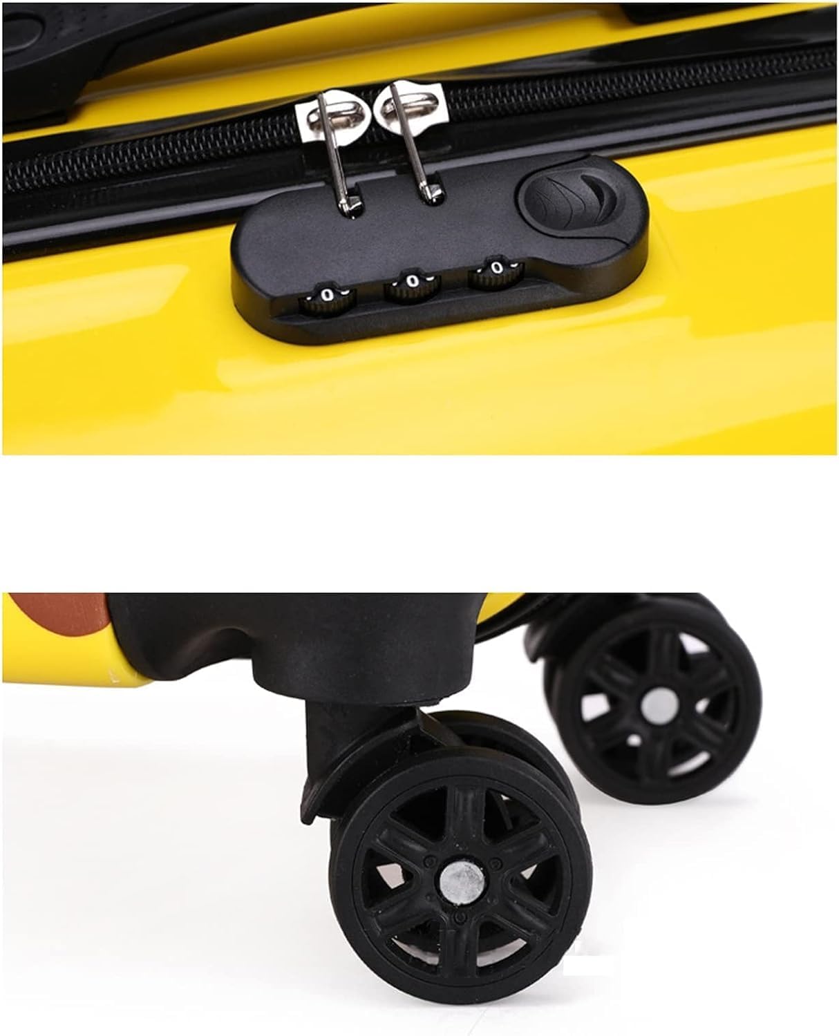 OBIXO Pink Kids' Rolling Suitcase with Spinner Wheels for Travel Adventures