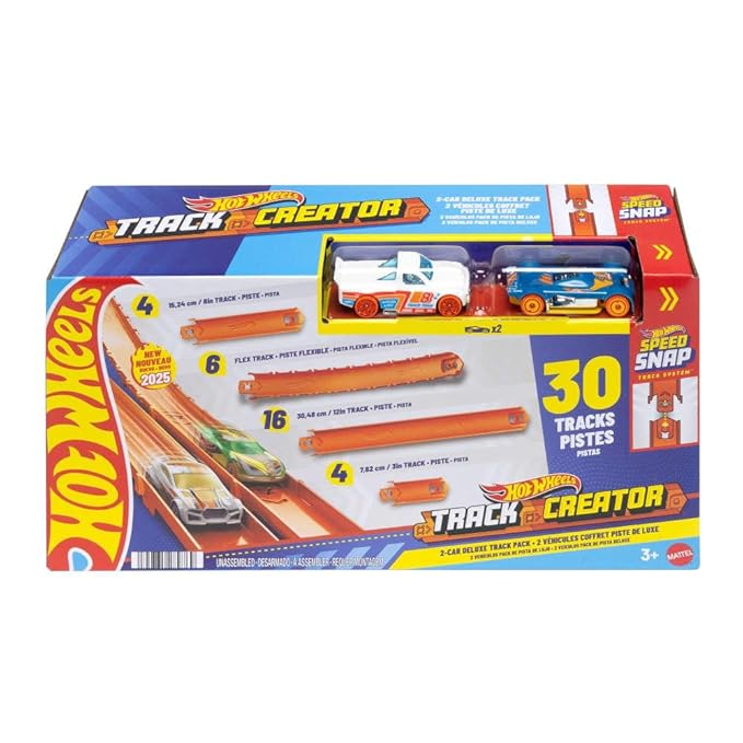 Hot Wheels Track Creator Deluxe Pack With Two Toy Cars