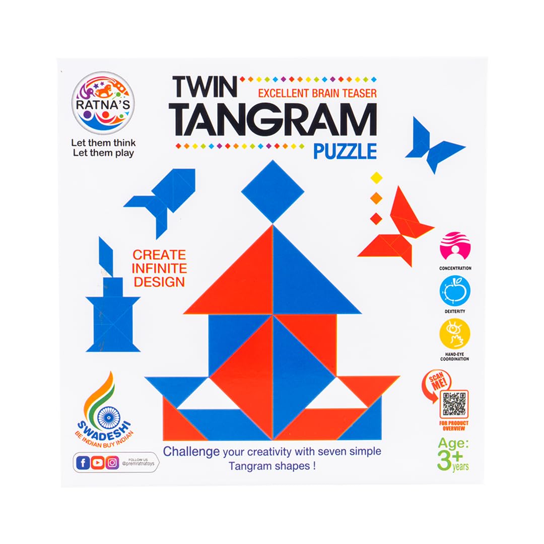 RATNA'S 1401 Twin Tangram Puzzle Game Toy