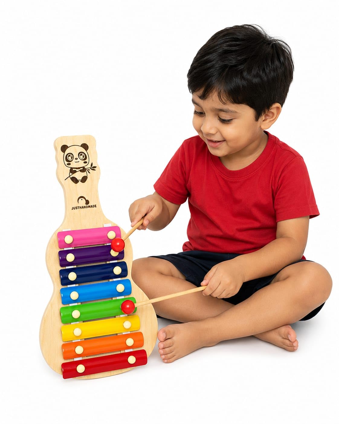 Wooden Guitar-Shaped Xylophone Toy