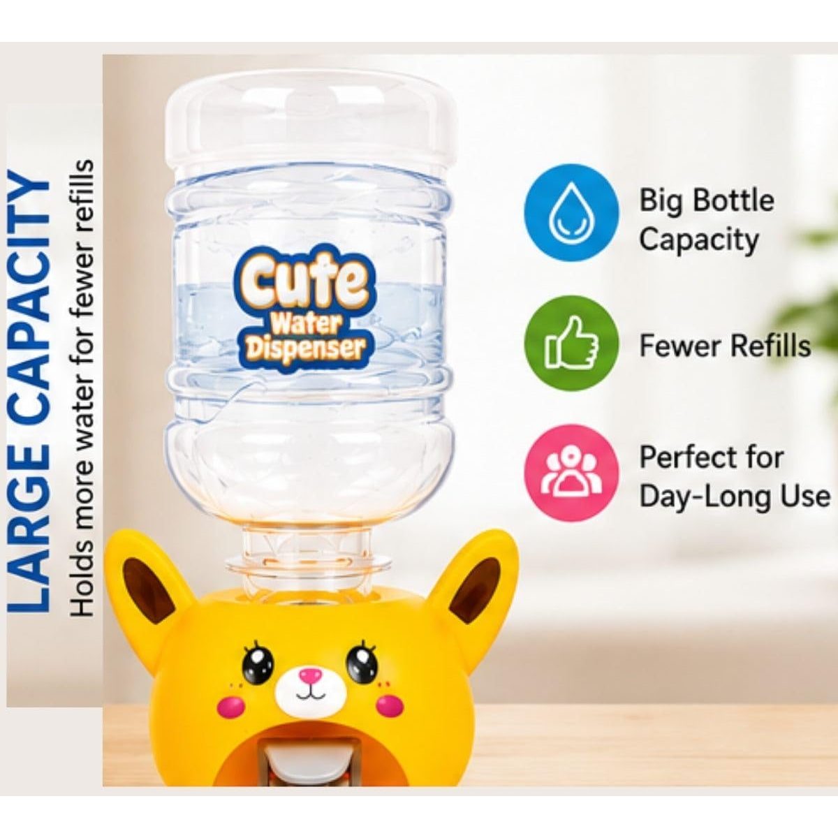 Cute Animal Mini Water Dispenser Pretend Play Set Toy