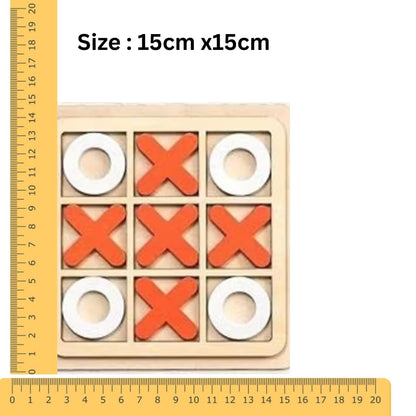 Zero-Kata Wooden Tic Tac Toe Board Game
