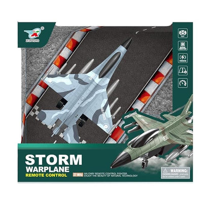 TIPTOP Warplane Remote Control Fighter Plane RC Jet Military Aircraft 2.5GHz 4Channel Remote Aeroplane Toy