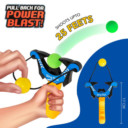 RATNA'S 7568 Foam Blast Sling Shot Launcher Set Toy