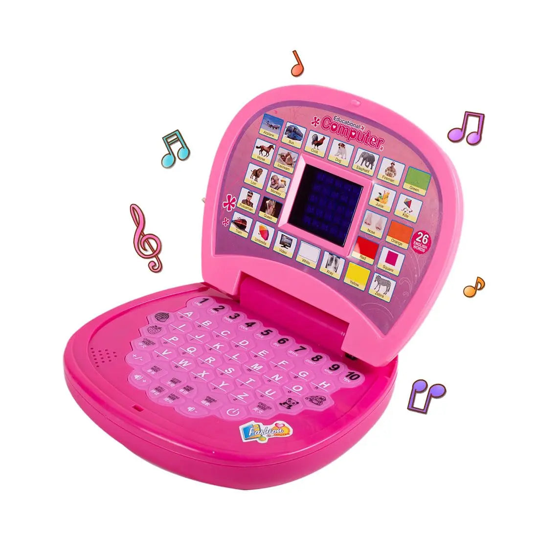 TIPTOP Educational Learning Laptop Toy with LED Display and Music Effect