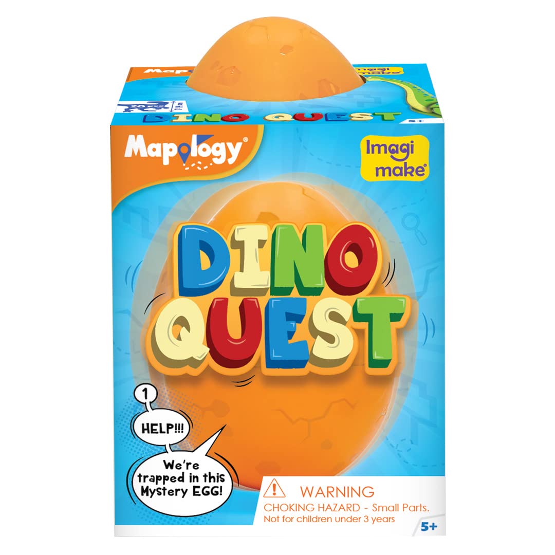 Imagimake Dino Quest 3D Puzzle: Surprise Egg Dinosaur Toy for Kids 5+ (37 pcs)