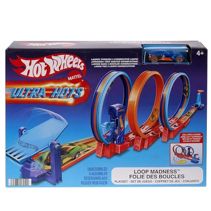 Hot Wheels Ultra Hots Loop Madness Triple Loop Track Set
