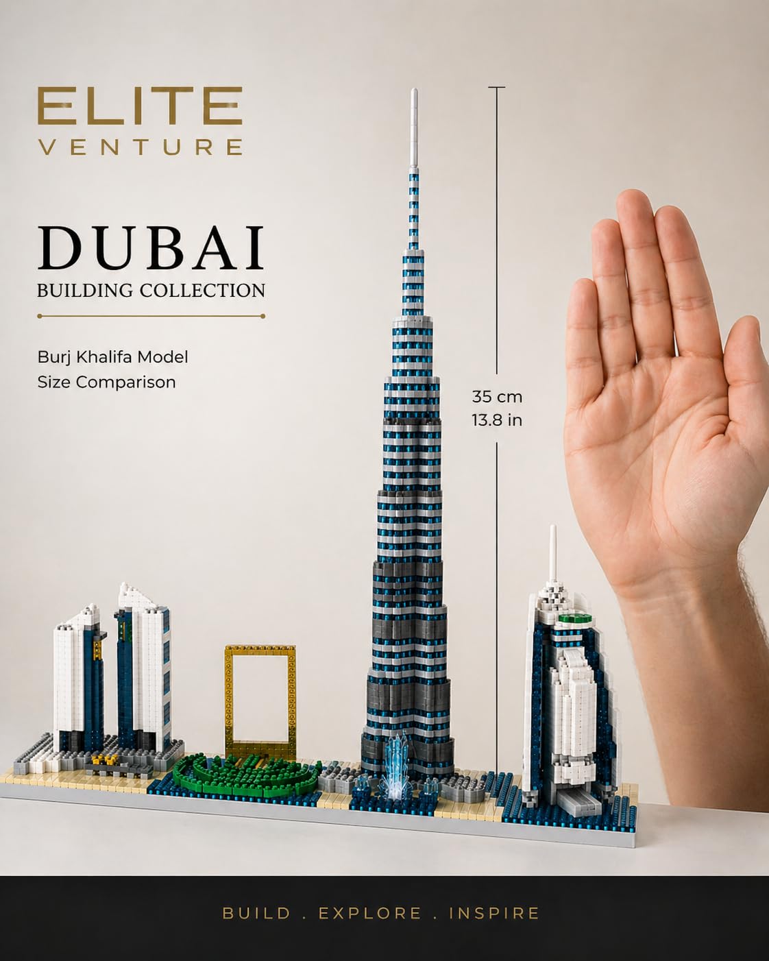 Carryze DBX-EV-001 Dubai Skyline Burj Khalifa Building Set Toy