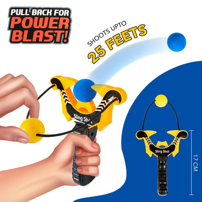 RATNA'S 7568 Foam Blast Sling Shot Launcher Set Toy
