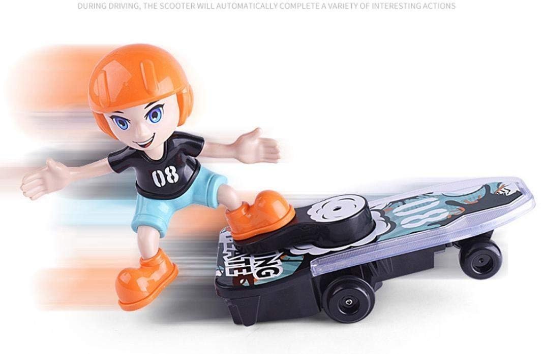 FunBlast Sliding Plate Stunt Scooter Skateboard Light Music Toy