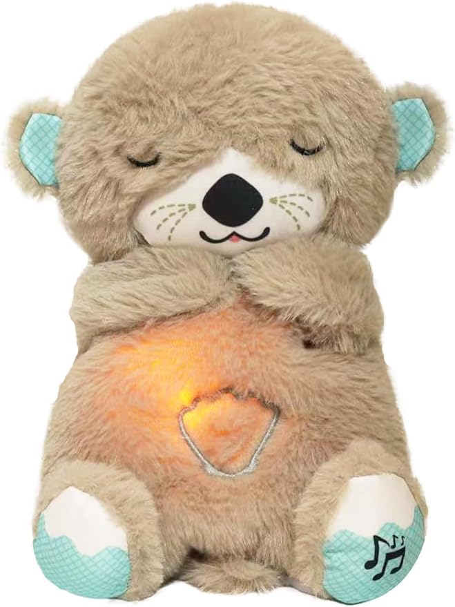 TIPTOP Breathing Teddy Soothing Plush Toy with Rhythmic Motion and Music