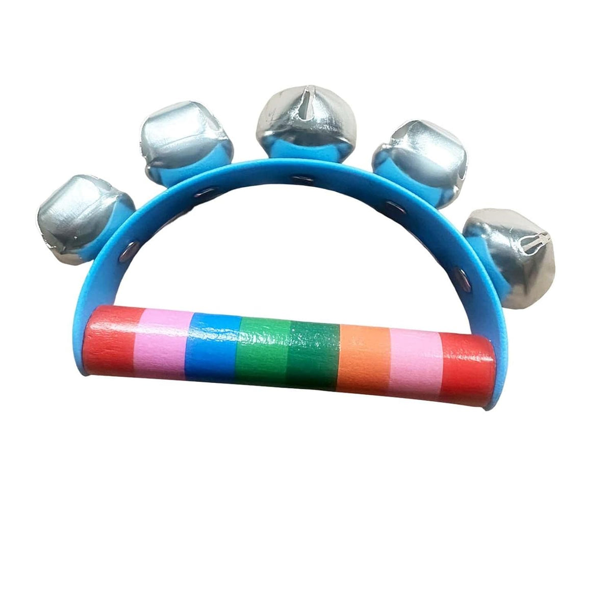 URJIX Wooden Tambourine Musical Toy Set of 4