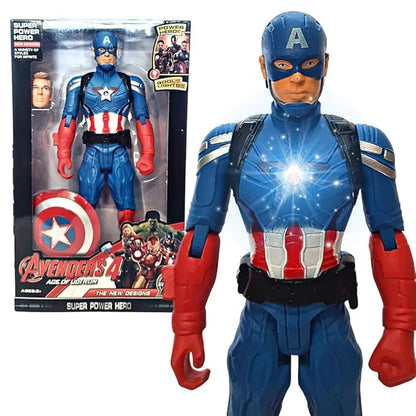 Marvel Avengers Captain America Titan Hero Blast Gear Action Figure with LED Light