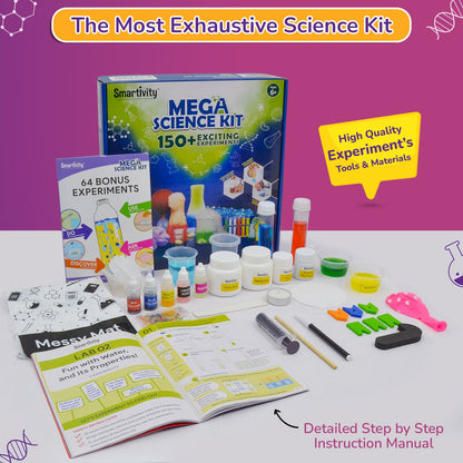 Smartivity Mega Science Kit: 150+ Fun DIY Experiments Ages 6-10