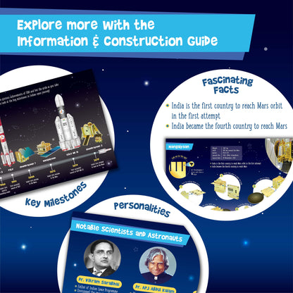 Imagimake Mapology India's Space Odyssey: Educational Rocket Satellite Model Kit & Puzzle
