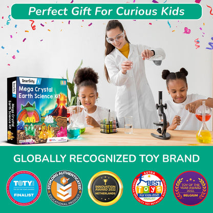Mega Crystal Earth Science Kit for Kids 8-14 STEM Learning Toy