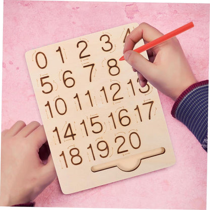 Little Mind Double-Sided Wooden Tracing Board: Numbers, Letters, Shapes for Toddlers