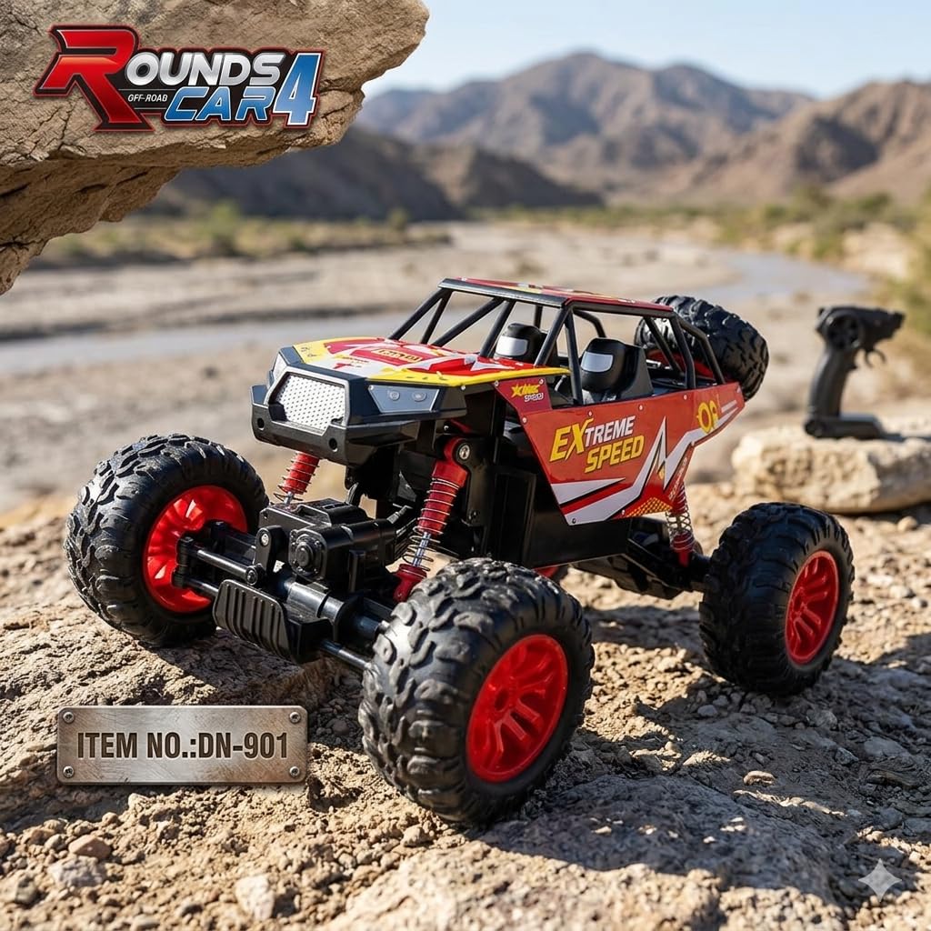 Kridaraa Rounds Car 4 Remote Control Off-Road Crawler Toy