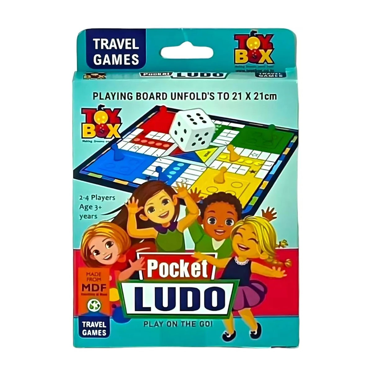 Ashok enterprise 45637986 Wooden Pocket Ludo Board Game Toy