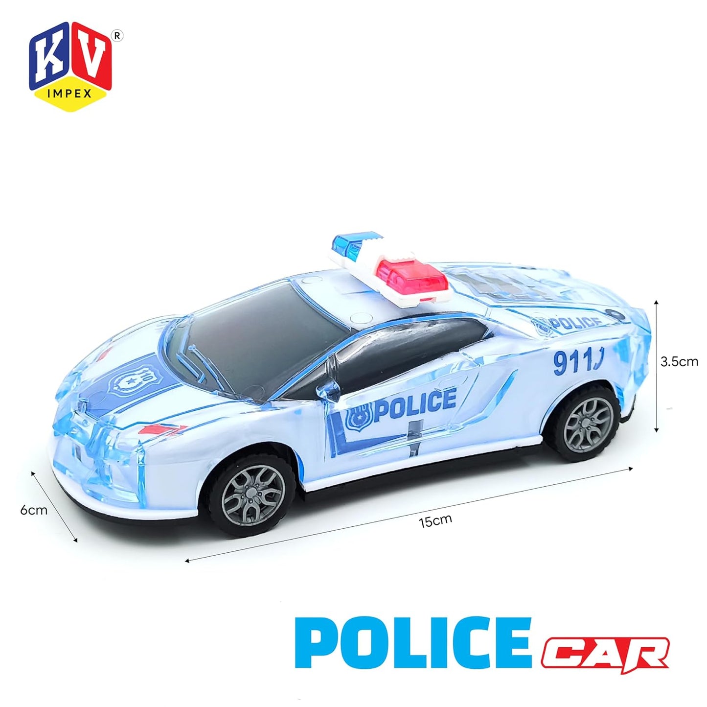 Police Car | Includes 3D Lights, Cool Music and Police Siren
