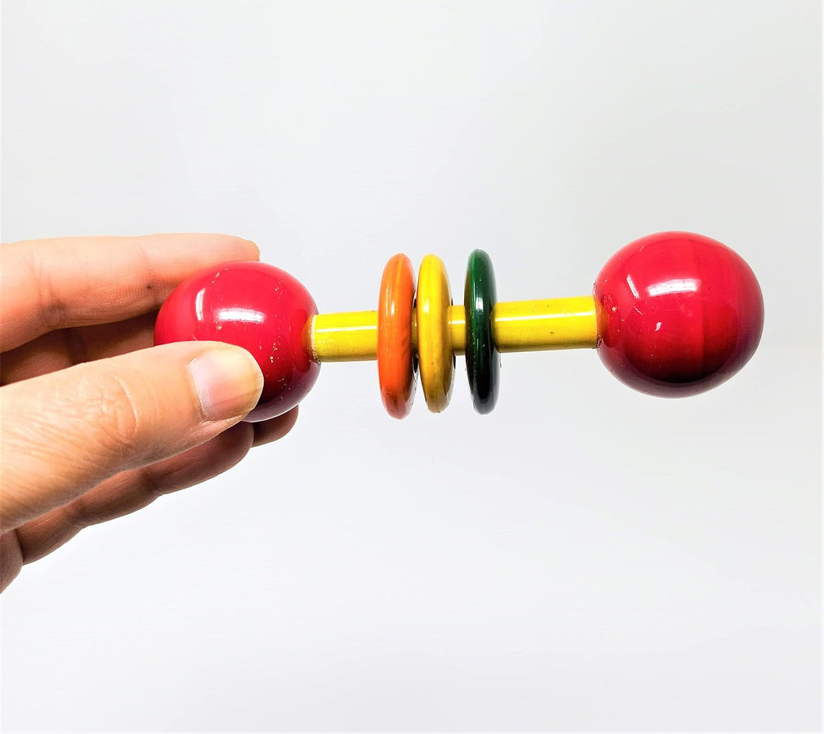 A&A Kreative Wooden Rattle Handcrafted Toddler Toy
