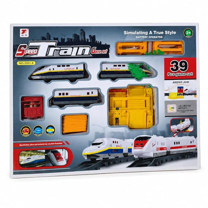 Mivyaa World SPEED001 Battery Operated 39-Piece Train Set Toy