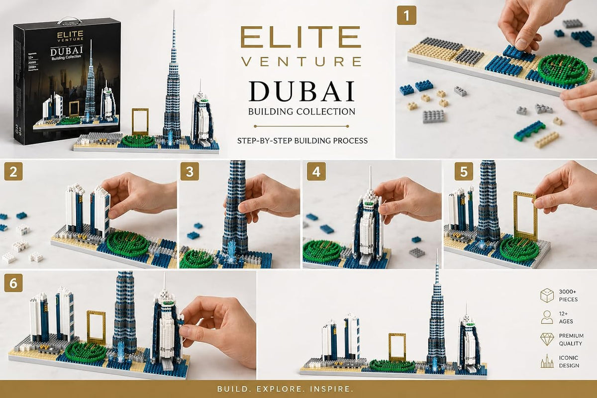 Carryze DBX-EV-001 Dubai Skyline Burj Khalifa Building Set Toy