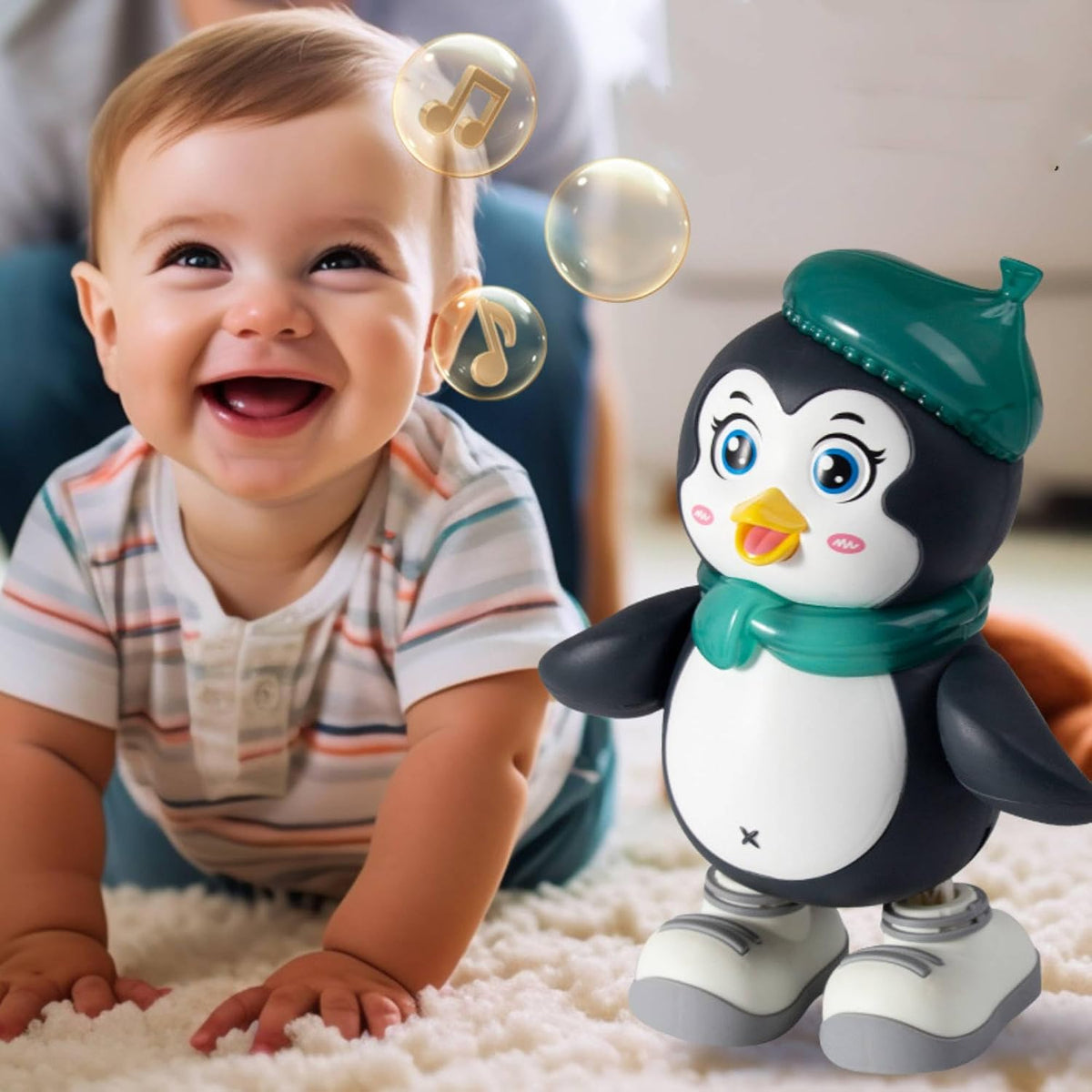DZLING Musical Dancing Penguin Toy with LED Lights