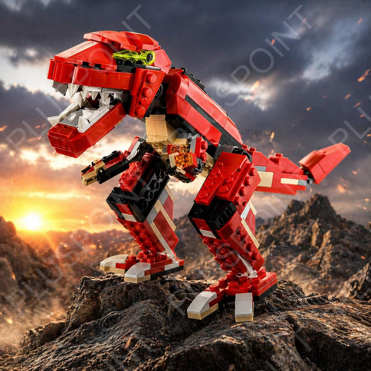 PLUSPOINT dinosaur blocks 3-in-1 Dinosaur Building Blocks Set Toy