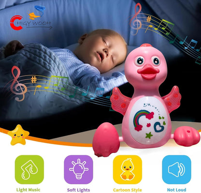Interactive Musical Dancing Duck Toy with Lights, Flapping Wings for Toddlers